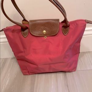 Pink Longchamp Le Pliage Tote